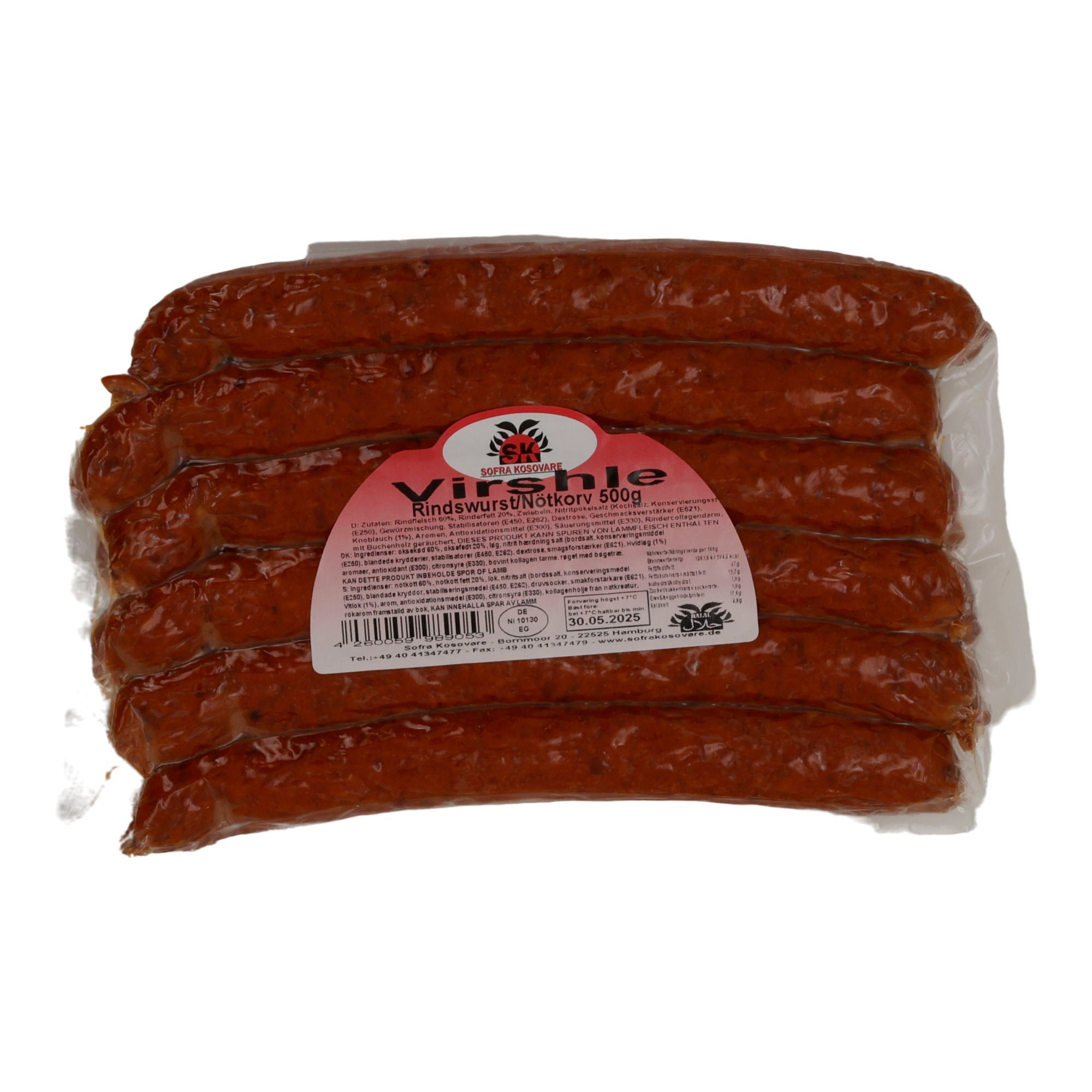 Rinderwurst | Halal, luftgetrocknet | 500 g SOFRA KOSOVARE